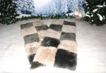Lammfell Bettumrandung Twinset Beige Grau Öko Unterbett